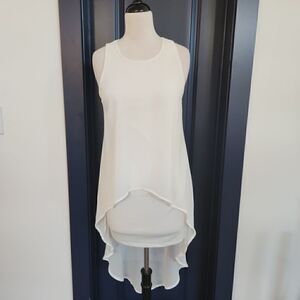 Lush high low sleeveless off white dress Size M